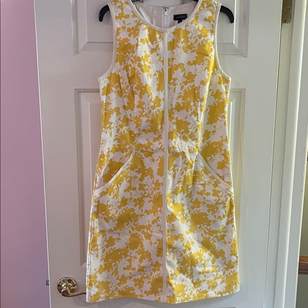 The Limited Yellow and White Floral Dress